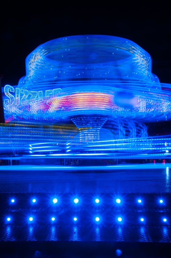 Fairground ride at Battle of Flowers Funfair, People's Park, St. Helier, Jersey, Channel Islands