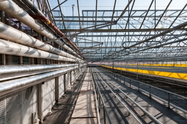 Heating and irrigation in a disused greenhouse, St. Lawrence, Jersey, Channel Islands