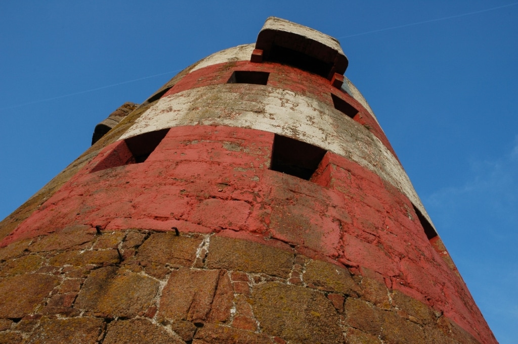 Martello Tower on Ouaisne Common, Ouaisne Bay, St. Brelade, Jersey, Channel Islands