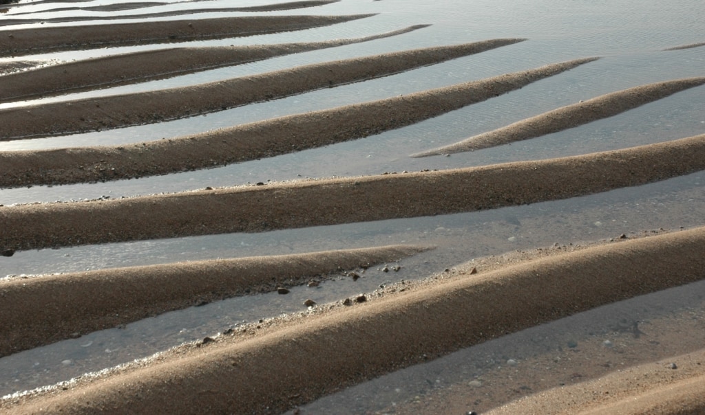 Sand patterns at Platte Rocque Point, Grouville, Jersey, Channel Islands