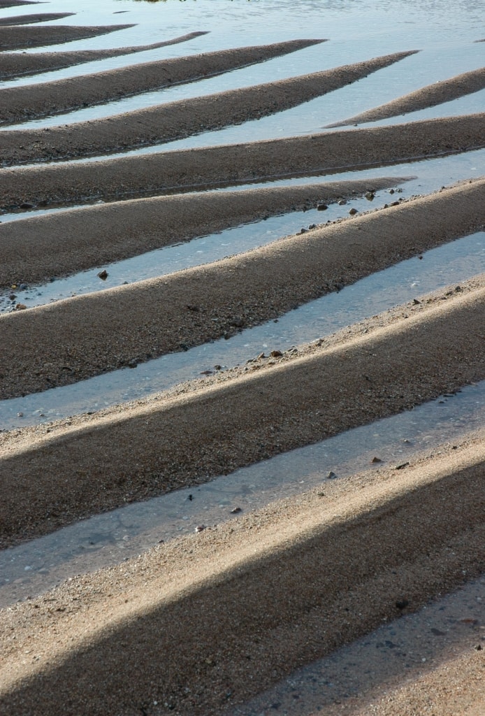 Sand patterns at Platte Rocque Point, Grouville, Jersey, Channel Islands