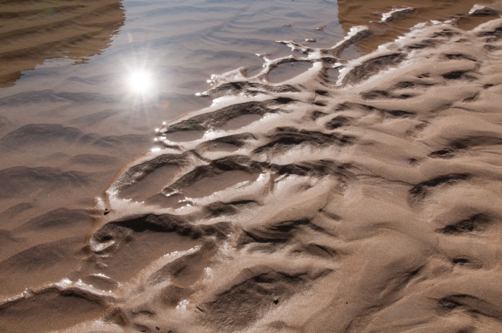 Sand patterns at Plemont Bay, St. Ouen, Jersey, Channel Islands