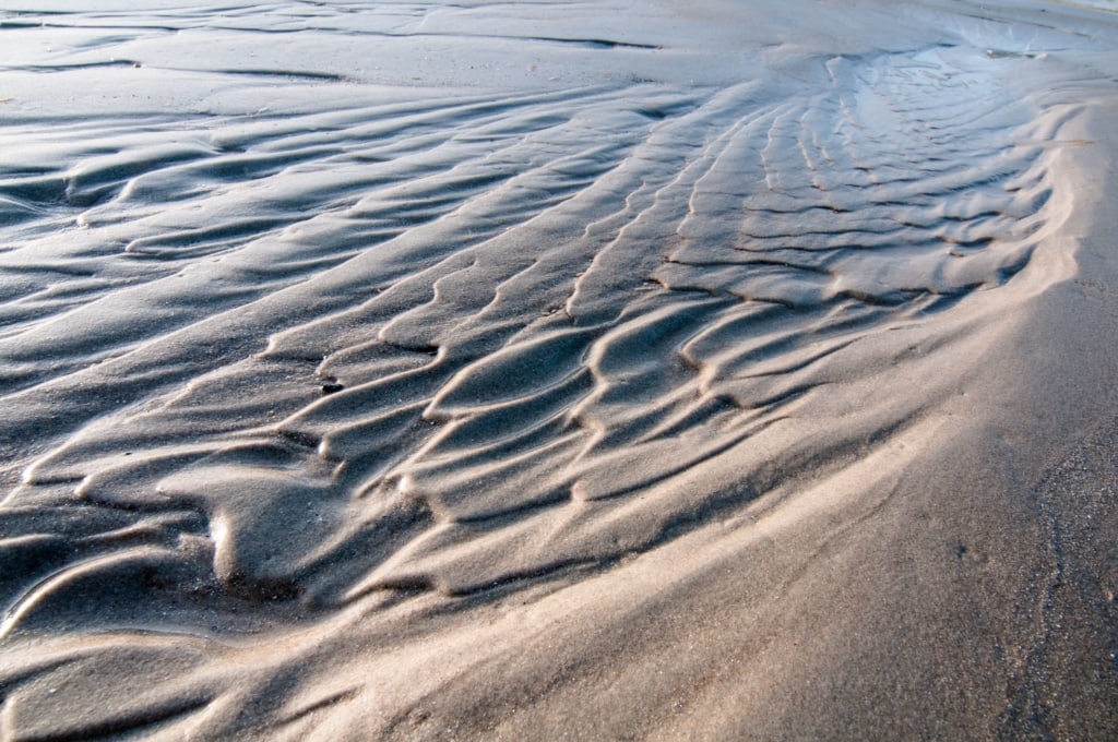 Sand patterns on the beach at Bel Royal, St. Lawrence, Jersey, Channel Islands